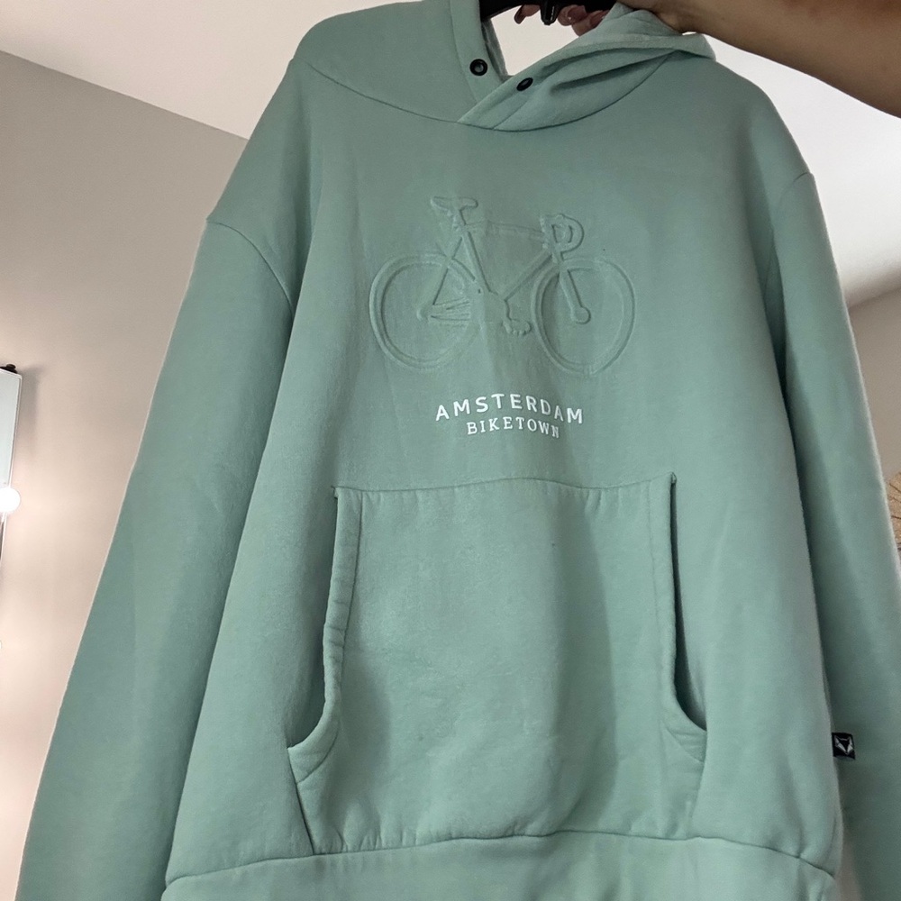 Mint Green Graphic Hoodie